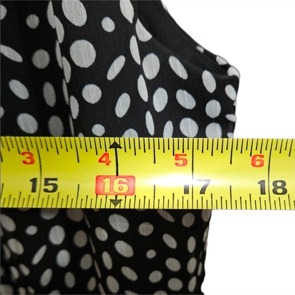 Tommy Hilfiger Womens Black White Polka Dot Halter Midi Dress Size 6 Chiffon - Picture 7 of 8